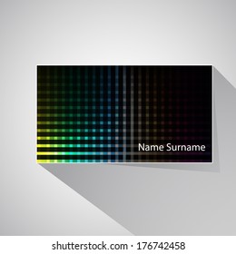 Calling card of art manager. Vector illustration.