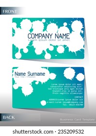 A calling card design on a white background 