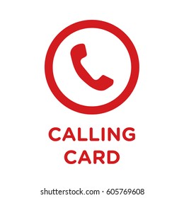 Calling Card Sign