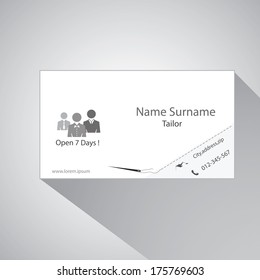 Calling Card Of Tailor.Vector Illustration.