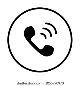 calling handset vector icon, phone handset sign