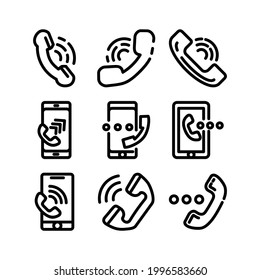icono de llamada o logotipo símbolo de signo aislado ilustración vectorial - Colección de iconos vectoriales de estilo negro de alta calidad
