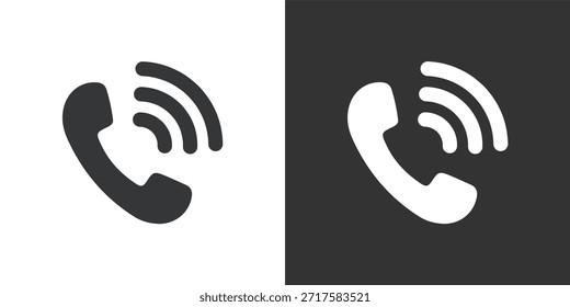 Icono de llamada. Icono de la serie de glifos sólidos