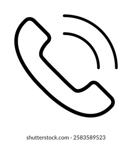 Calling icon in thin line style