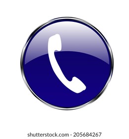 Calling Icon -  vector button