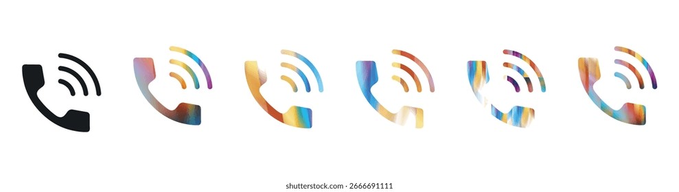 CALLING ICONS COLOURED ICONS FOR USING OF BUSINESS CARD DESIGNING