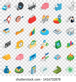 Calling icons set. Isometric style of 36 calling vector icons for web for any design