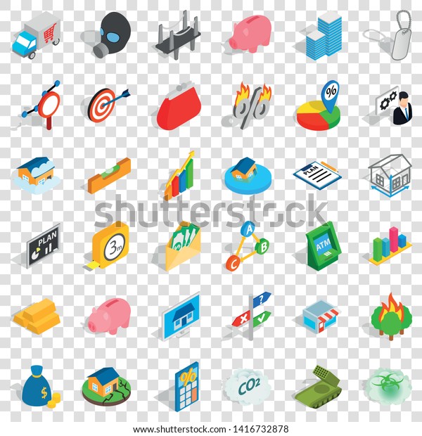 Calling icons set. Isometric style of 36\
calling vector icons for web for any\
design