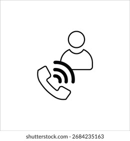 Iconos de llamada. Vector de línea simple