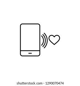 calling for mate heart  icon. Element of Valentine's Day icon for mobile concept and web apps. Detailed calling for mate heart  icon can be used for web and mobile