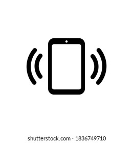 Calling phone icon in black. Vector EPS 10. Isolated on white background