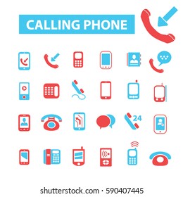 calling phone icons