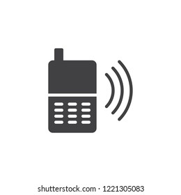 Calling phone vector icon. filled flat sign for mobile concept and web design. Cellphone call simple solid icon. Symbol, logo illustration. Pixel perfect vector graphics