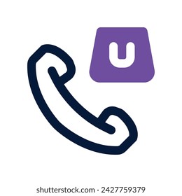 calling shop icon. vector dual tone icon for your website, mobile, presentation, and logo design.
