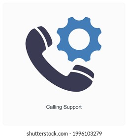 Calling Support Or Status Icon Concept