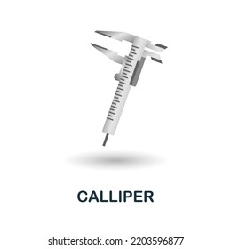 Calliper icon. 3d illustration from measuring collection. Creative Calliper 3d icon for web design, templates, infographics and more