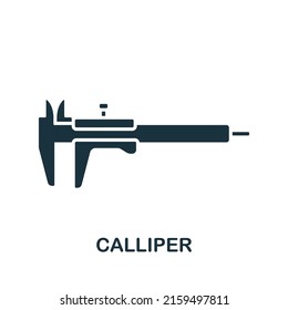 Calliper icon. Monochrome simple Measuring icon for templates, web design and infographics