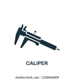 Calliper icon. Monochrome simple sign from cosmetology collection. Calliper icon for logo, templates, web design and infographics.