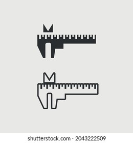 Signo de ilustración de icono del vector de pinza para web y diseño