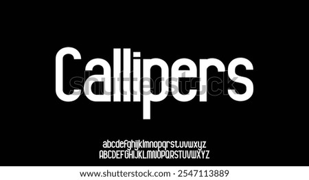Callipers, Modern creative minimal alphabet small letter logo design
