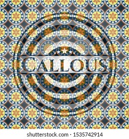 Callous arabic emblem. Arabesque decoration.