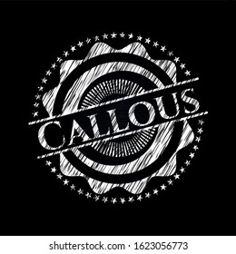 Callous with chalkboard texture. Vector Illustration. Detailed.