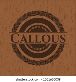 Callous wood icon or emblem