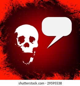 Call-out Bubble From Scary Skull