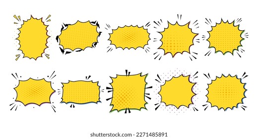 Callout Cartoon Effect Vector Set