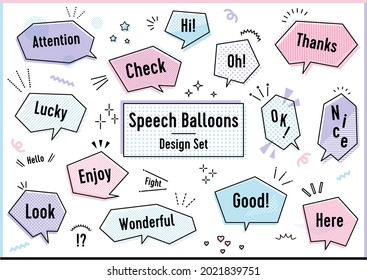 Callout design set with highlighter accents