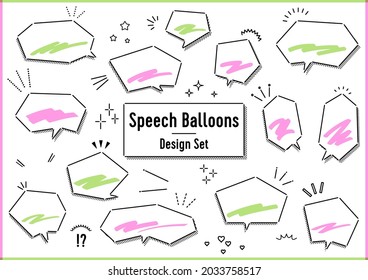 Callout design set with highlighter accents
