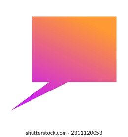 Callout Gradient Art Vector Design