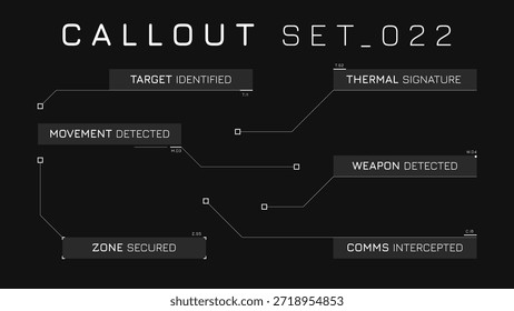 Callout Hud Collection mit vereinfachten Datenbeschriftungen