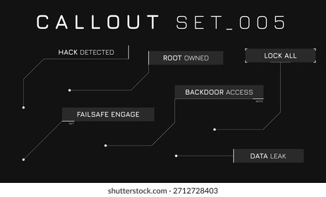 Kit De Barras De Información Modernas Para La Difusión De Callout Hud