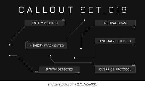 Callout Hud Pack Containing Windowed Info Tags For Display