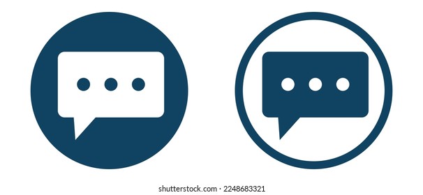 Callout Icon Set. Symbol für Nachricht gesetzt. Vektorgrafik.