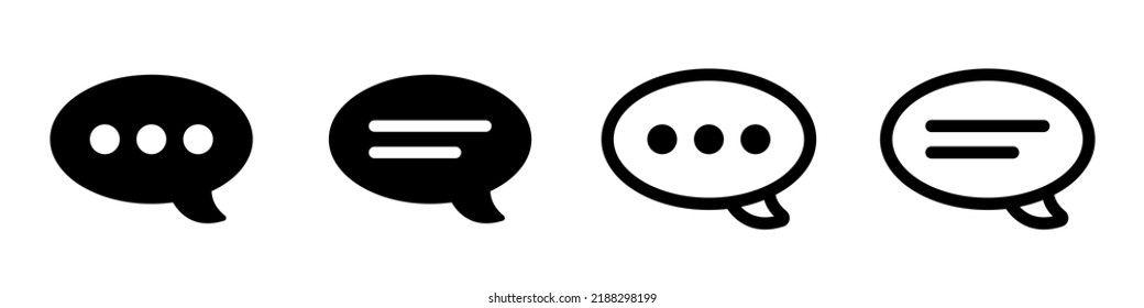 Callout set.  Speech bubble. Speech balloon. Dialogue Clouds set. Vector clipart isolated on white background.