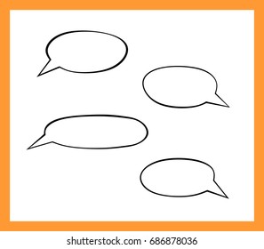 Callout shapes speech bubbles ellipse shape dialog box comic style vector template