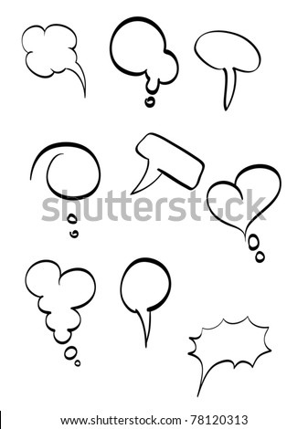 Callout Shapes. White Background