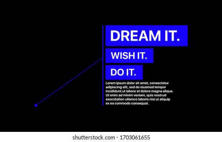 Callout Title. Digital Textbox. Vector Illustration On Black Background