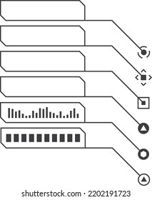 Callout titles set. Digital data hud labels