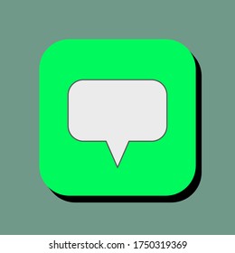 callout vector illustration icon. callout icon in two-dimensional shape. The concept of modern communication and digital text by using a callout modern icon. callout flat icon.