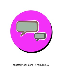 callout vector illustration icon. callout icon in two-dimensional shape. The concept of call out design and infographic by using a callout modern icon. callout flat icon.