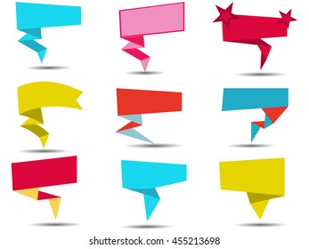 Callouts on a white background. Vector illustration.