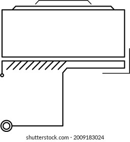 Título de llamada, etiqueta de barra, ilustración vectorial de barra de cuadro de llamada