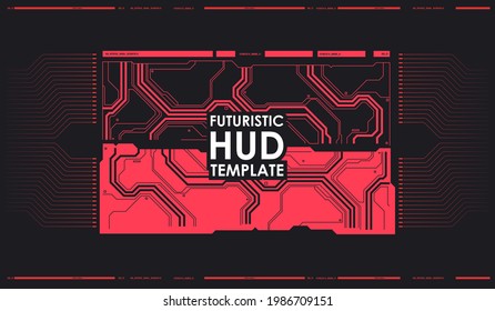 Título de llamadas. Enciende la pantalla para videojuegos, aplicaciones, películas. Hologramas de Sky-fi. Elemento de interfaz HUD de bloque de marcos. Marco Futurista vectorial.