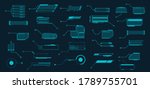 Callouts titles. Callout bar labels, information call box bars and modern digital info. Tech digital info boxes hud templates. Futuristic set advertising communication. Vector illustration