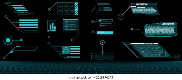 Callouts titles. Callout bar labels, information call box bars and modern digital info. Tech digital info boxes hud templates. Futuristic set advertising communication. Vector illustration