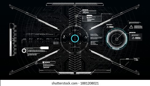 Titel und Rahmen im Sci-Fi-Stil. Balkenmarken, Info-Call-Box-Bars. Futuristische Info-Boxen Layout-Vorlagen. Abstrakte digitale Technologie UI, UX Futuristic HUD, FUI.