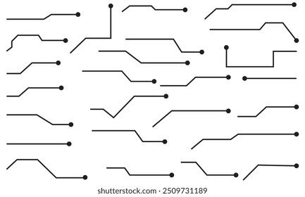 Títulos de textos explicativos definidos. Chamadas digitais . Rótulo de texto explicativo de linha definido. isolado no plano de fundo branco. Ilustração vetorial. EPS 10